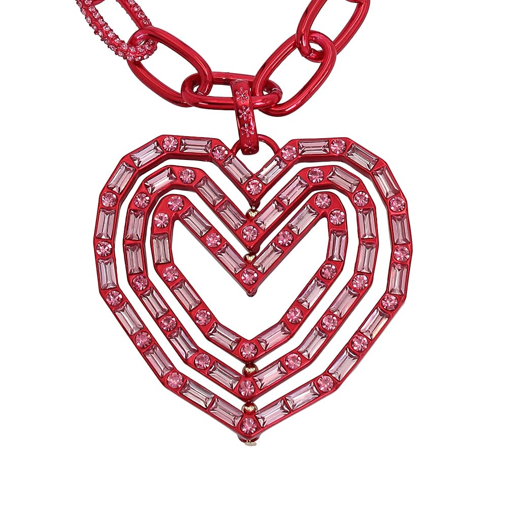 Amazon.com: Betsey Johnson Womens Baguette Heart Pendant